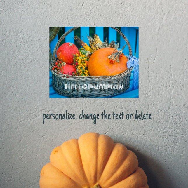 A holiday basket with pumpkins  poster (Creator Uploaded)