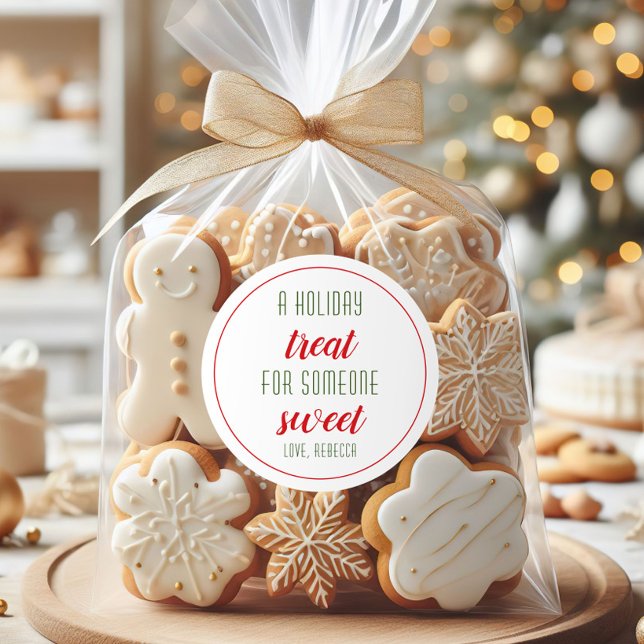 A Holiday Treat for Somone Sweet Halloween Classic Round Sticker (Creator Uploaded)