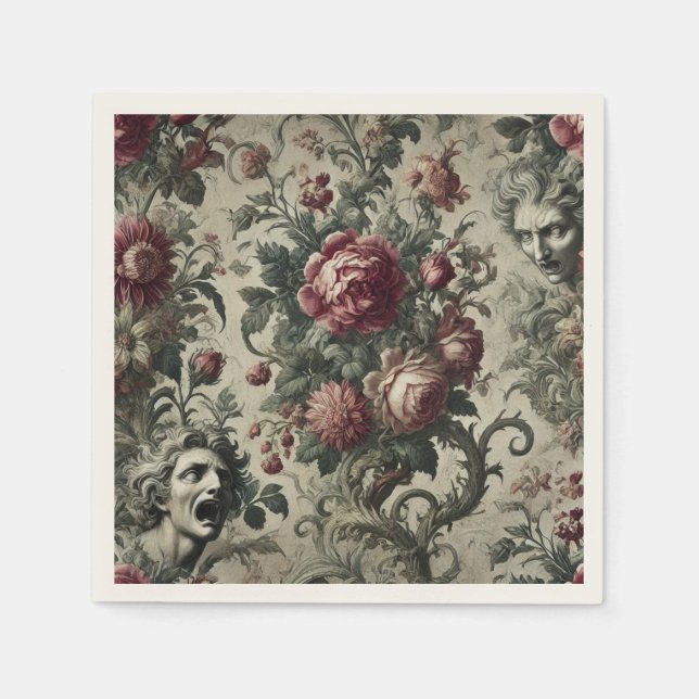 🌹 A Hollow Inheritance – Gothic Victorian Napkin (Front)