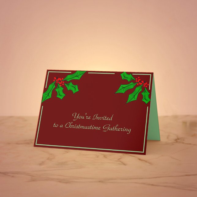 A Holly-Day Christmas Party Invitation (Creator Uploaded)