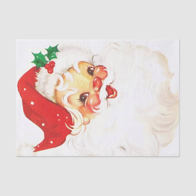 A Holly, Jolly Apple-Cheeked Santa Claus, Part 1 Tissue Paper (Front)