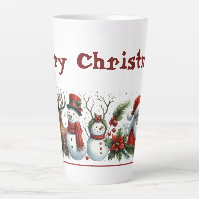 A Holly-Jolly Gathering Latte Mug (Front)