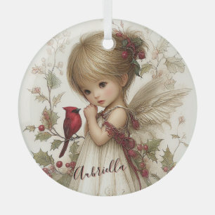 A Holly-Touched Moment of Magic Glass Tree Decoration