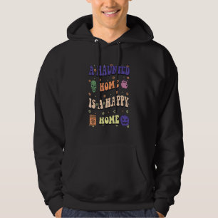 A Home Of Werewolf Witch Little Monsters 2 Groovy  Hoodie