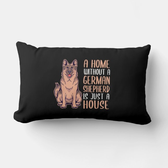 A Home Without A German Shepherd Is A Home Lumbar Cushion (Front)