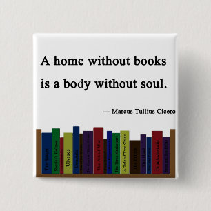 A Home Without Books Pin