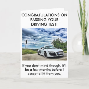 A honest driving test pass card