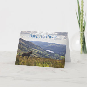 A horse and landscape birthday card