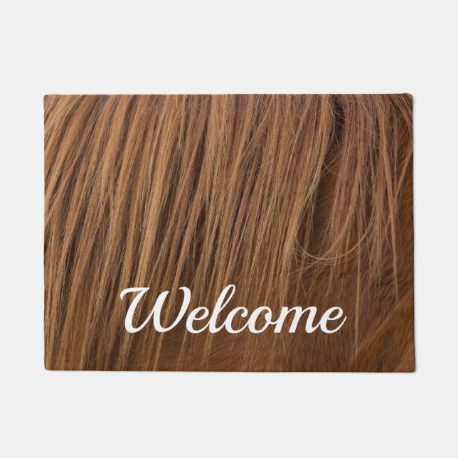 A Horse Mane Welcome Doormat (Front)