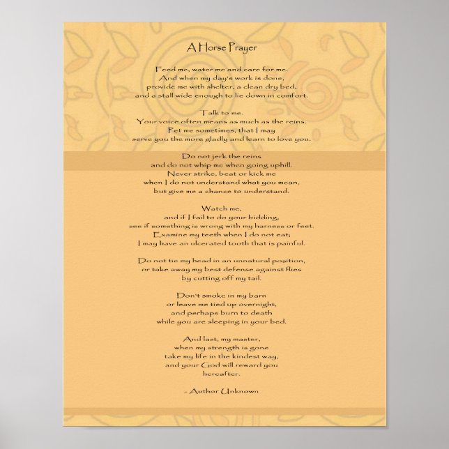A Horse Prayer - Print (Front)