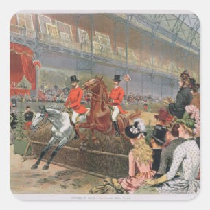 A Horse Race, 1886 Square Sticker
