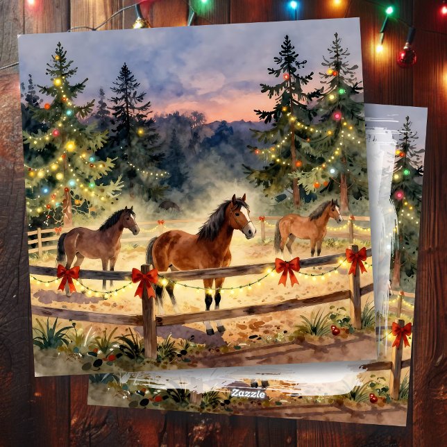A Horse Ranch Country Christmas Holiday Card (Creator Uploaded)