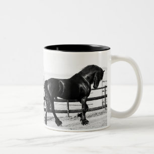 A horses humility Two-Tone coffee mug
