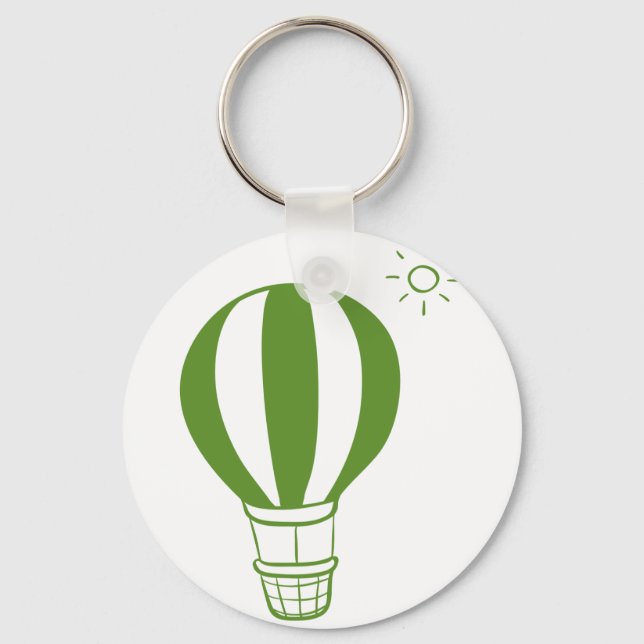 A hot air balloon and a sun key ring (Front)