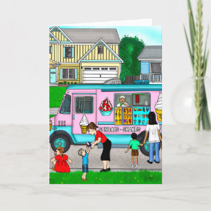 A Hot Summer Day   A Whimsical Illustration Card
