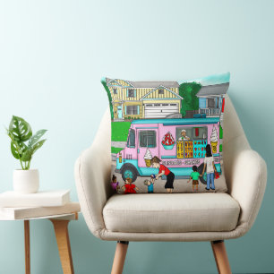 A Hot Summer Day A Whimsical Illustration Cushion