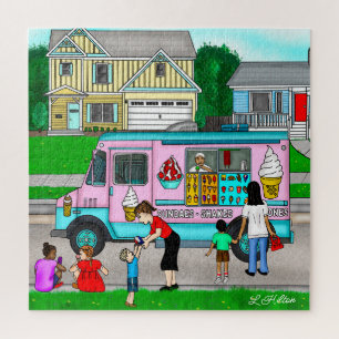 A Hot Summer Day   A Whimsical Illustration Jigsaw Puzzle