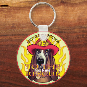 A Hound Dog custom firefighter keychains