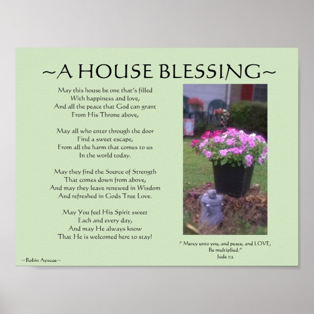 A HOUSE BLESSING POSTER (Front)