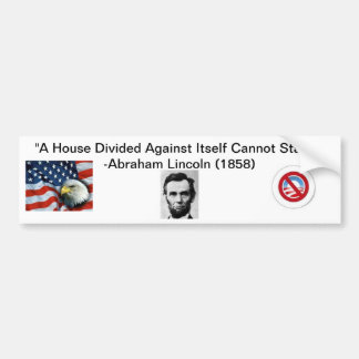 "A House Divided" Anti-Obama Bumper Sticker
