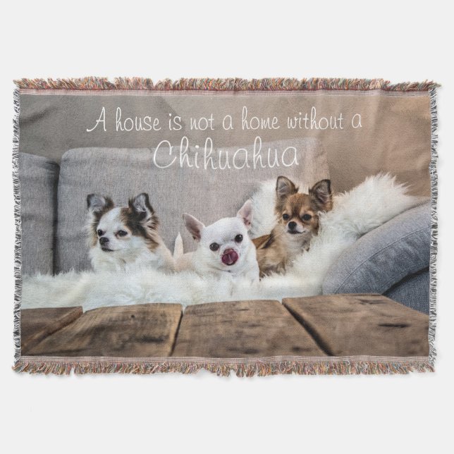 A House Is Not A Home Chihuahua Throw Blanket (Front)