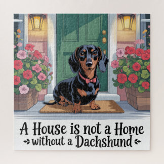 A House Is Not A Home Without A Dachshund Jigsaw Puzzle