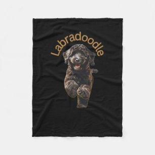 A House Is Not A Home Without A Labradoodle Sticke Fleece Blanket