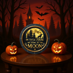 A House that Howls at the Moon Large Clock