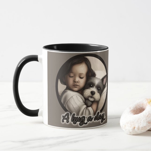 A Hug a Day Mug (With Donut)