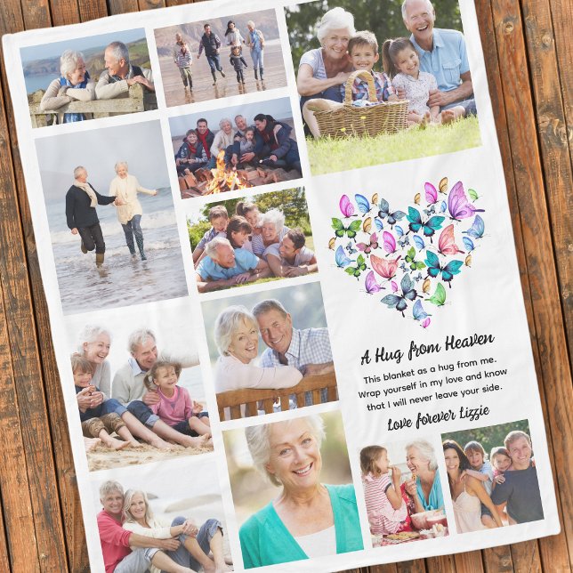 A Hug From Heaven Photo Memorial Keepsake  Fleece Blanket (Creator Uploaded)