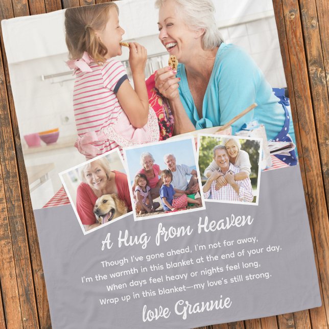 A Hug From Heaven Photo Memorial Keepsake  Fleece Blanket (Creator Uploaded)