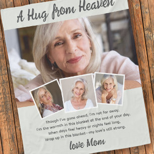 A Hug From Heaven Photo Memorial Keepsake Fleece Blanket