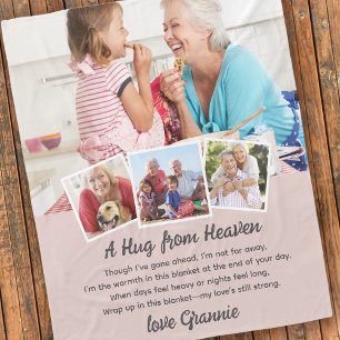 A Hug From Heaven Photo Memorial Keepsake  Fleece Blanket