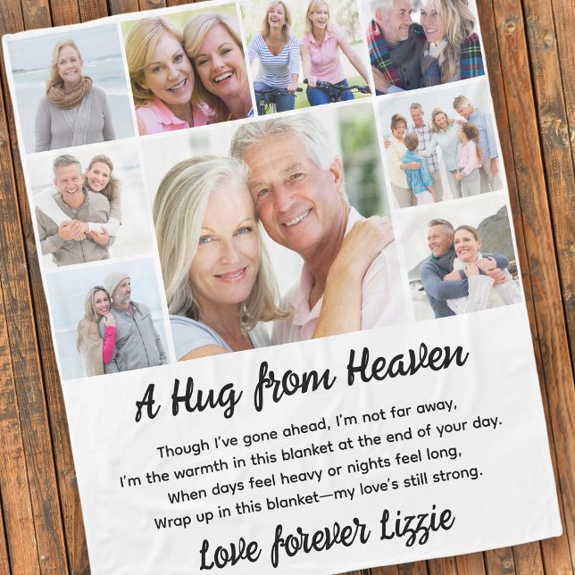 A Hug From Heaven Photo Memorial Keepsake  Fleece Blanket (Creator Uploaded)