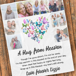 A Hug From Heaven Photo Memorial Keepsake  Fleece Blanket