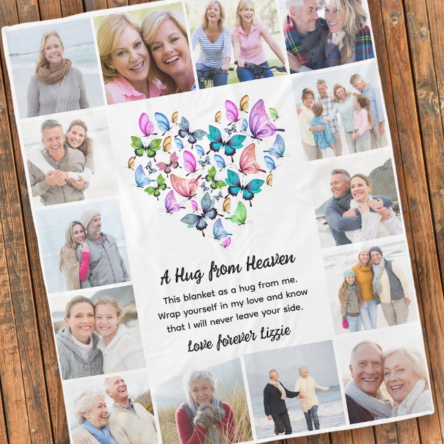 A Hug From Heaven Photo Memorial Keepsake  Fleece Blanket (Creator Uploaded)