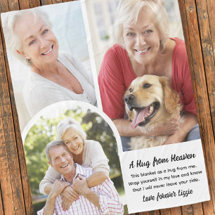 A Hug From Heaven Photo Memorial Keepsake  Fleece Blanket