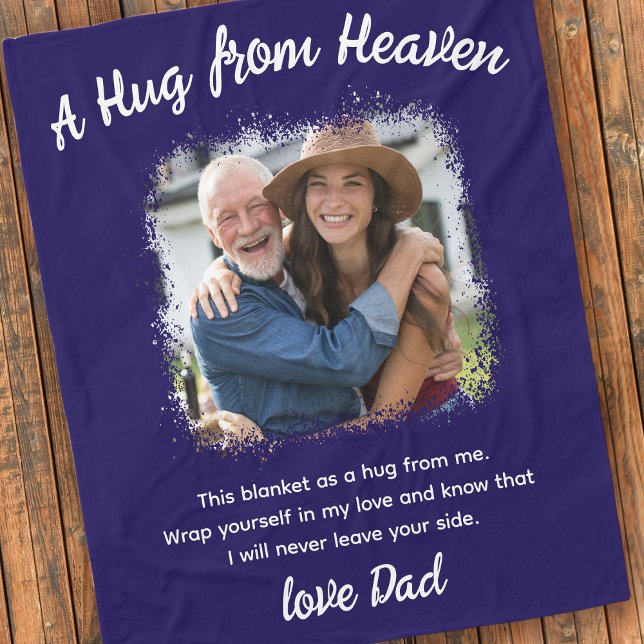 A Hug From Heaven Photo Memorial Keepsake  Fleece Blanket (Creator Uploaded)
