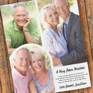 A Hug from Heaven Poem Photo Grief Memorial Fleece Blanket