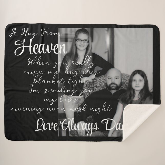 A Hug From Heaven  Sherpa Blanket (Front (Horizontal))