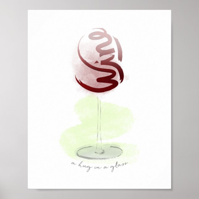 A Hug in a Glass Poster (Front)