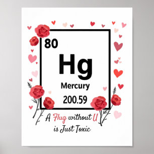 A Hug Without U Is Just Toxic Valentines Day Chemi Poster