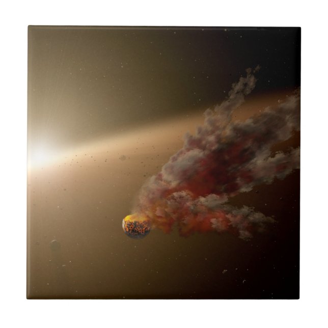 A Huge Eruption Around Star Ngc 2547-Id8. Ceramic Tile (Front)