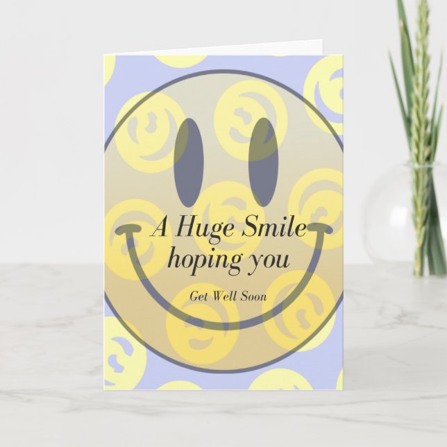 A Huge Smile Get Well Soon Custom Big Card (Front)
