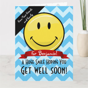 A Huge Smile Get Well Soon Custom Big Card