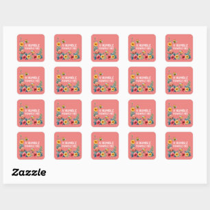 A Humble Bumble Bee Square Sticker