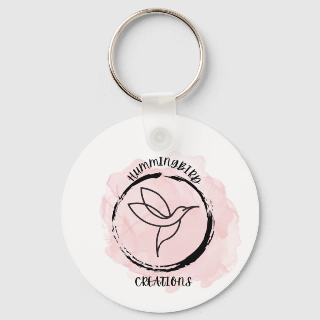 A hummingbird design for a logo on a keychain (Front)