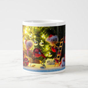 A humorous look from the Fubby's on Christmas deco Large Coffee Mug
