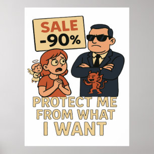 A humourous cartoon-style graphic poster