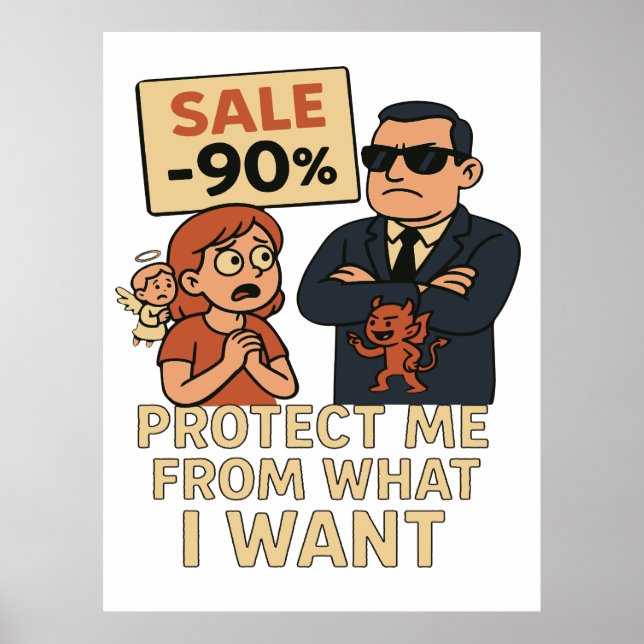 A humourous cartoon-style graphic  poster (Front)